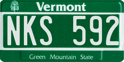 VT license plate NKS592