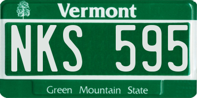 VT license plate NKS595