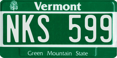 VT license plate NKS599