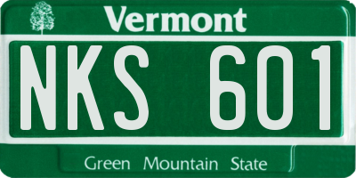 VT license plate NKS601