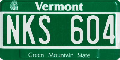 VT license plate NKS604