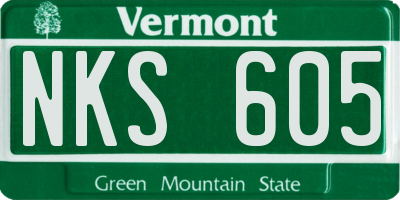 VT license plate NKS605