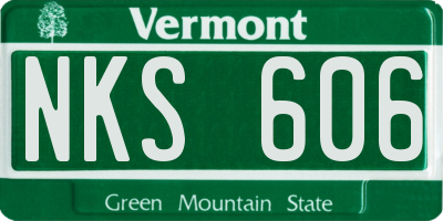 VT license plate NKS606