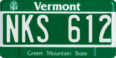 VT license plate NKS612