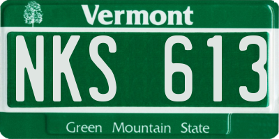 VT license plate NKS613