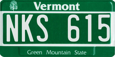 VT license plate NKS615