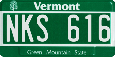 VT license plate NKS616