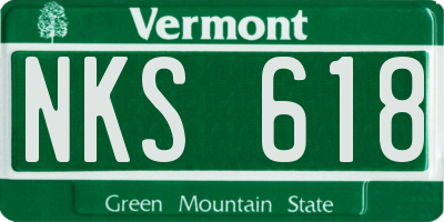 VT license plate NKS618