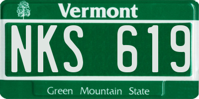 VT license plate NKS619