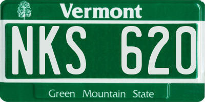 VT license plate NKS620