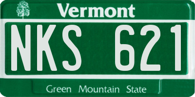 VT license plate NKS621