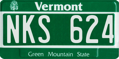 VT license plate NKS624