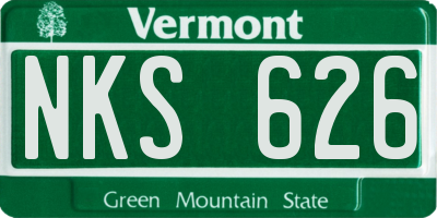 VT license plate NKS626