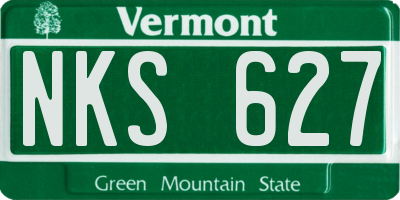 VT license plate NKS627