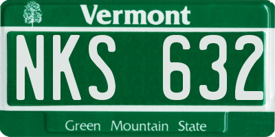 VT license plate NKS632