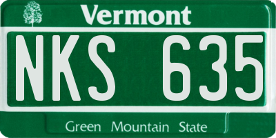 VT license plate NKS635