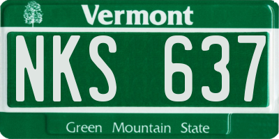 VT license plate NKS637