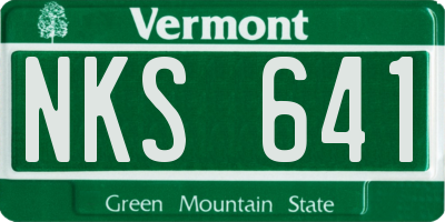 VT license plate NKS641