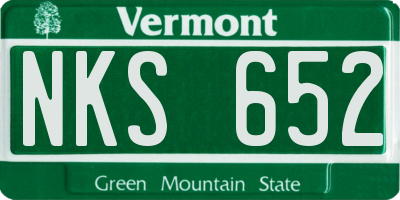 VT license plate NKS652