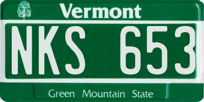 VT license plate NKS653