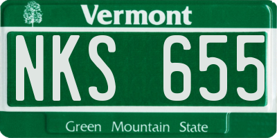 VT license plate NKS655