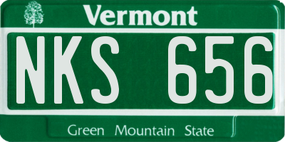 VT license plate NKS656