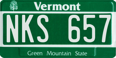 VT license plate NKS657