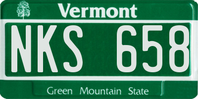 VT license plate NKS658
