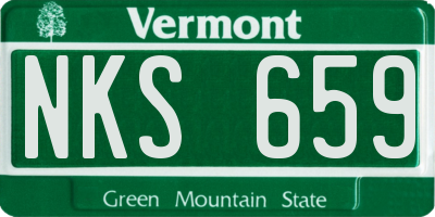 VT license plate NKS659