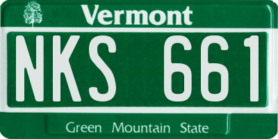 VT license plate NKS661