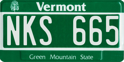 VT license plate NKS665