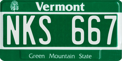 VT license plate NKS667