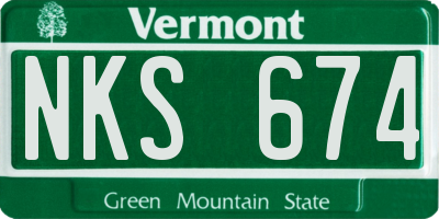 VT license plate NKS674