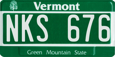 VT license plate NKS676