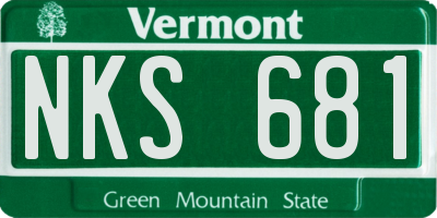 VT license plate NKS681