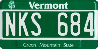 VT license plate NKS684