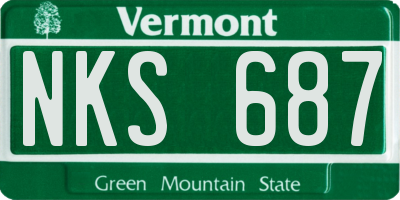 VT license plate NKS687