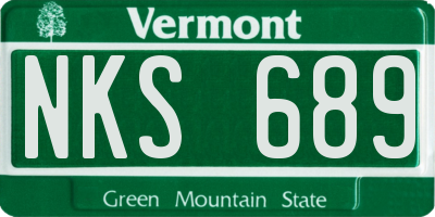 VT license plate NKS689