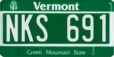 VT license plate NKS691