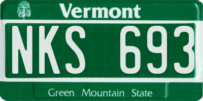 VT license plate NKS693