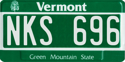 VT license plate NKS696