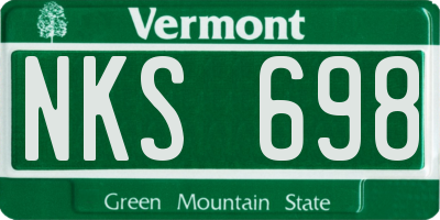VT license plate NKS698