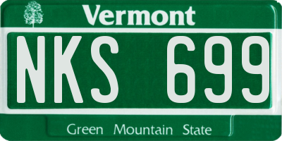 VT license plate NKS699