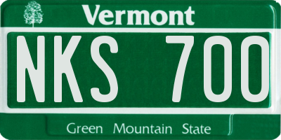 VT license plate NKS700