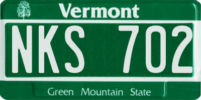 VT license plate NKS702