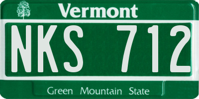 VT license plate NKS712