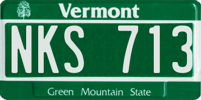 VT license plate NKS713