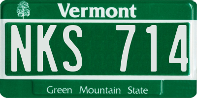 VT license plate NKS714