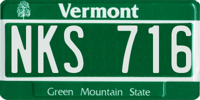 VT license plate NKS716