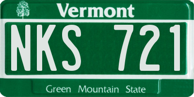VT license plate NKS721